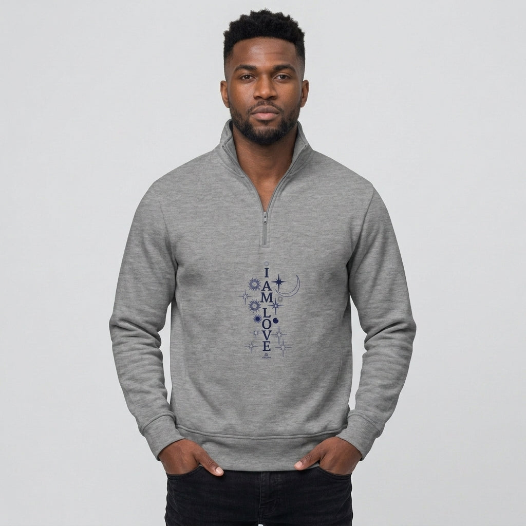 "I Am Love" Fleece Quarter-Zip Sweatshirt | Men's Affirmium