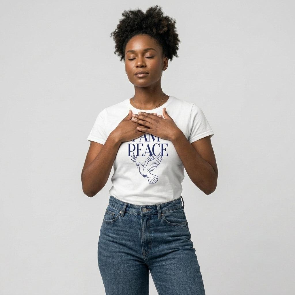 "I Am Peace" Classic Crewneck T-Shirt | Women's Affirmium