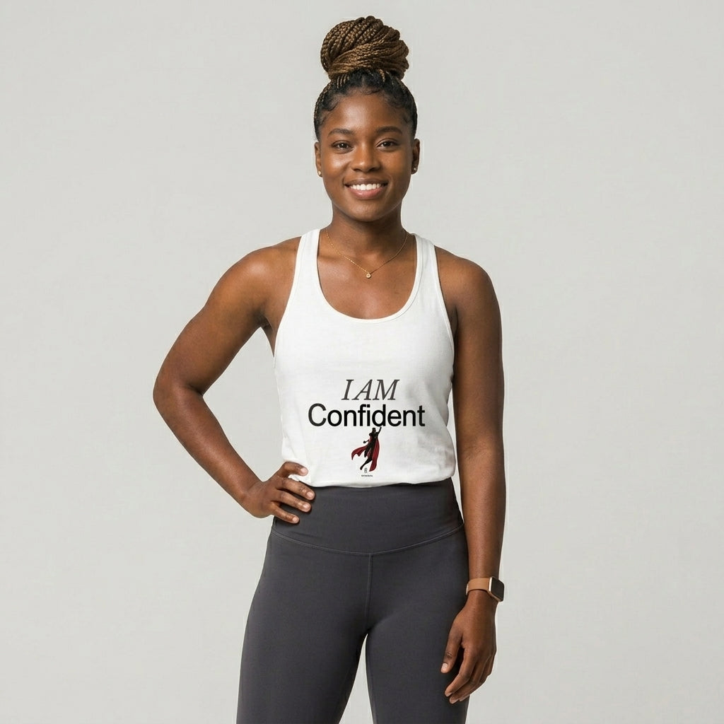 "I Am Confident" Racerback Tank Top | Women's Affirmium