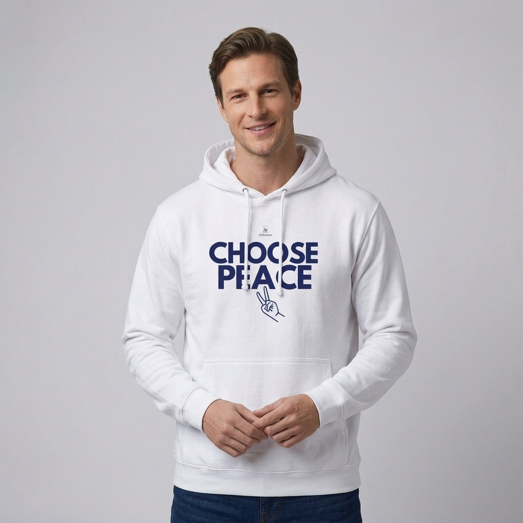 "Choose Peace" Soft-Blend Hoodie | Men's Affirmium