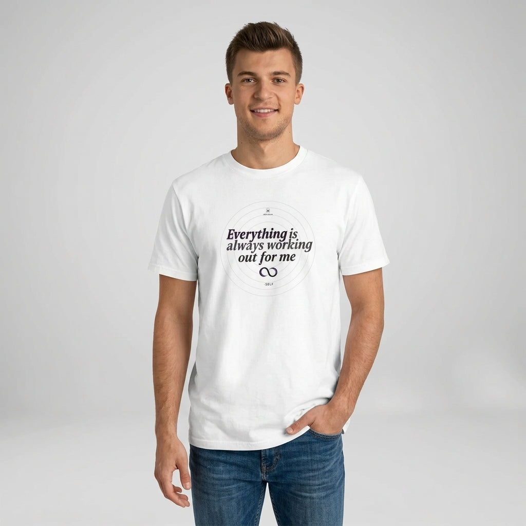 "Everything Is Always Working Out for Me" Affirmation T-Shirt | Men's Affirmium