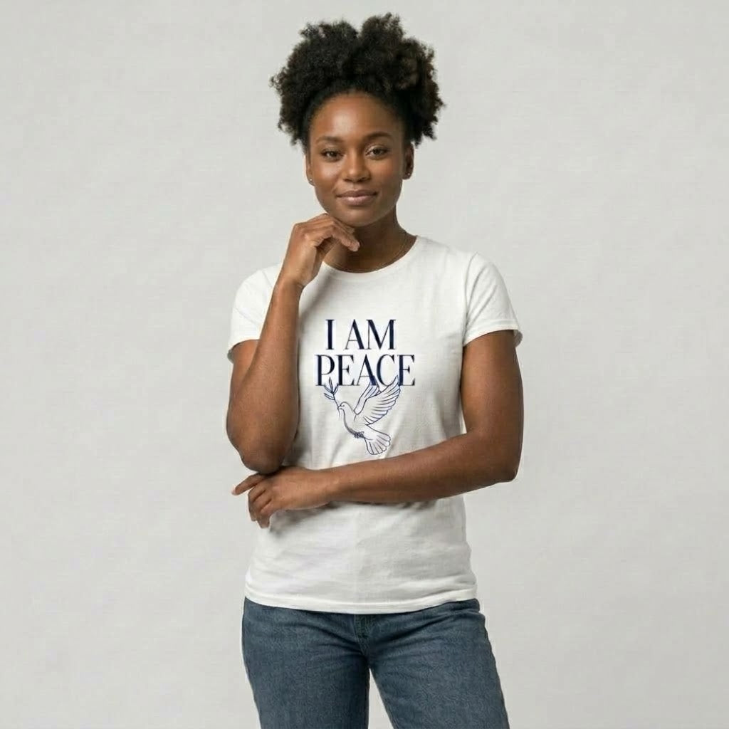 "I Am Peace" Classic Crewneck T-Shirt | Women's Affirmium